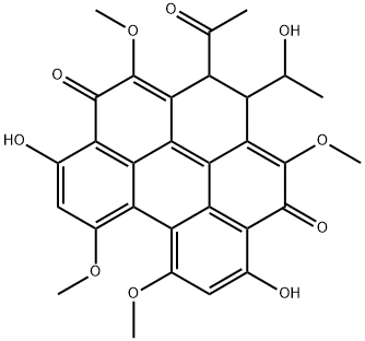 1-Acetyl-1,2-dihydro-5,10-dihydroxy-2-(1-hydroxyethyl)-3,7,8,12-tetramethoxybenzo[ghi]perylene-4,11-dione|痂囊腔菌素B