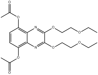 2,3-Bis(2-ethoxyethoxy)-5,8-quinoxalinediyl diacetate 结构式