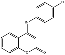 4-(4-クロロアニリノ)-2H-クロメン-2-オン 化学構造式