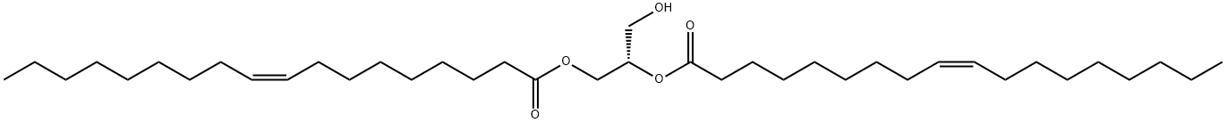 (2S)-1,2-ジ(オレオイルオキシ)-3-ヒドロキシプロパン 化学構造式