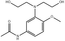 N-[3-[ビス(2-ヒドロキシエチル)アミノ]-4-メトキシフェニル]アセトアミド 化学構造式