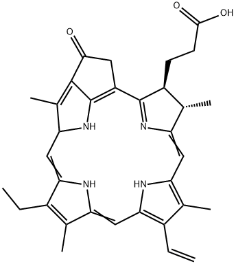 (17S,18S)-3-ビニル-3-デエチル-17,18-ジヒドロフィトポルフィリン 化学構造式