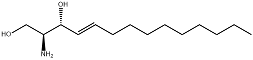 (2S,3R,E)-2-アミノ-4-テトラデセン-1,3-ジオール 化学構造式