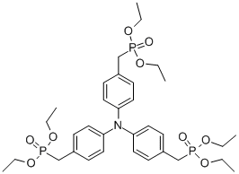 DIETHYL (4-{BIS-[4-(DIETHOXY-PHOSPHORYLMETHYL)-PHENYL]-AMINO}-BENZYL)-PHOSPHONATE 化学構造式