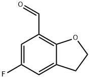 5-フルオロ-2,3-ジヒドロベンゾフラン-7-カルボアルデヒド 化学構造式