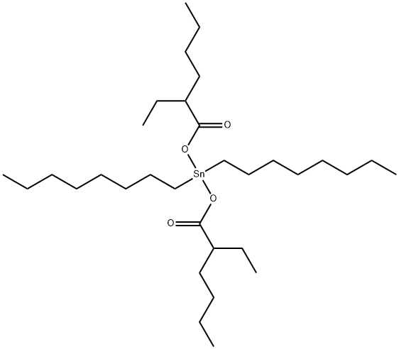 ビス[(2-エチル-1-オキソヘキシル)オキシ]ジオクチルスタンナン 化学構造式