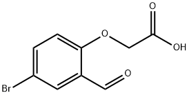 (4-ブロモ-2-ホルミルフェノキシ)酢酸 化学構造式