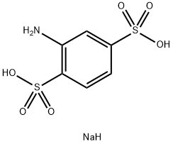 2-氨基-1,4-苯二磺酸单钠盐,24605-36-5,结构式