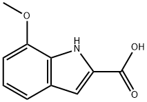 7-メトキシ-1H-インドール-2-カルボン酸 化学構造式