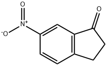 2,3-ジヒドロ-6-ニトロ-1H-インデン-1-オン 化学構造式