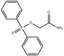 Diphenyldithiophosphinic acid 2-amino-2-oxoethyl ester Struktur