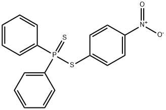 Diphenylphosphinodithioic acid p-nitrophenyl ester Struktur