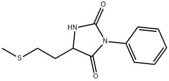 5-[2-(Methylthio)ethyl]-3-phenyl-2,4-imidazolidinedione Struktur
