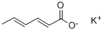 ソルビン酸カリウム 化学構造式