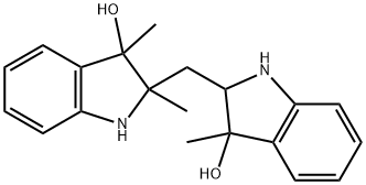 2,3,3'-Trimethyl[2,2'-methylenebis(3-indolinol)] Structure