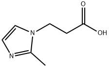 3-(2-メチル-1H-イミダゾール-1-イル)プロパン酸 化学構造式