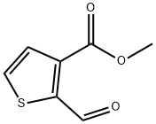 2-甲酰基噻吩-3-羧酸甲酯, 24647-82-3, 结构式