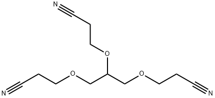 1,2,3-トリス(2-シアノエトキシ)プロパン 化学構造式