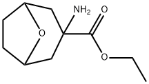 8-Oxabicyclo[3.2.1]octane-3-carboxylicacid,3-amino-,ethylester(9CI) 化学構造式