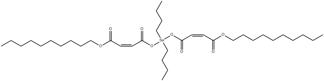decyl (Z,Z)-6,6-dibutyl-4,8,11-trioxo-5,7,12-trioxa-6-stannadocosa-2,9-dienoate 结构式