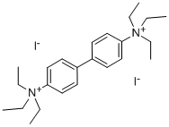 4,4'-Biphenylylenebis(triethylammonium) diiodide 化学構造式