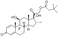 1,4-PREGNADIEN-9ALPHA-FLUORO-16ALPHA-METHYL-11BETA, 17ALPHA, 21-TRIOL 3,20-DIONE 21-T-BUTYLACETATE Structure