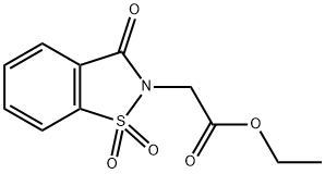 Ethyl2,3-dihydro-3-oxo-1,2-benzisothiazole-2-acetate-1,1-dioxide Structure