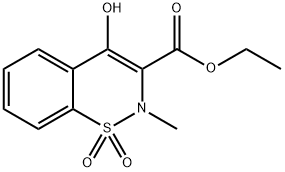 (4-ヒドロキシ-2-メチル-2H-1,2-ベンゾチアジン-3-カルボン酸エチル)1,1-ジオキシド 化学構造式