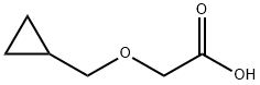 (シクロプロピルメトキシ)酢酸 化学構造式