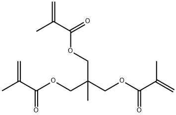 ビスメタクリル酸2-[(メタクリロイルオキシ)メチル]-2-メチル-1,3-プロパンジイル 化学構造式