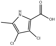 3,4-二氯-5-甲基-1H-吡咯-2-羧酸, 24691-30-3, 结构式
