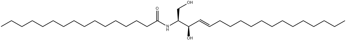 N-パルミトイル-D-ERYTHRO-スフィンゴシン 化学構造式