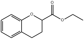 2H-1-BENZOPYRAN-2-CARBOXYLIC ACID, 3,4-DIHYDRO-, ETHYL ESTER Structure