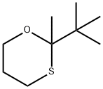 2-tert-ブチル-2-メチル-1,3-オキサチアン 化学構造式
