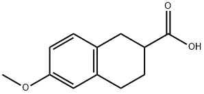 6-メトキシ-1,2,3,4-テトラヒドロナフタレン-2-カルボン酸 化学構造式