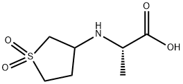 N-(1,1-ジオキシドテトラヒドロ-3-チエニル)アラニン 化学構造式