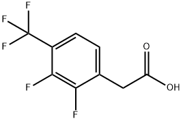 2,3-Difluoro-4-(trifluoromethyl)phenylacetic acid 化学構造式