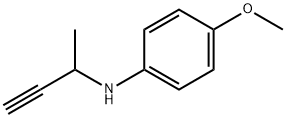 Benzenamine, 4-methoxy-N-(1-methyl-2-propynyl)- (9CI) Struktur