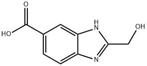 2-HYDROXYMETHYL-1 H-BENZOIMIDAZOLE-5-CARBOXYLIC ACID HYDROCHLORIDE Structure