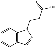 3-インダゾール-1-イル-プロピオン酸 化学構造式