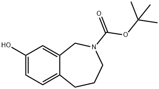 TERT-BUTYL 8-HYDROXY-4,5-DIHYDRO-1H-BENZO[C]AZEPINE-2(3H)-CARBOXYLATE, 247133-24-0, 结构式