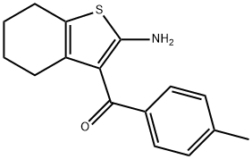 Methanone, (2-aMino-4,5,6,7-tetrahydrobenzo[b]thien-3-yl)(4-Methylphenyl)- Structure