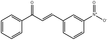 (E)-α-(3-ニトロベンジリデン)アセトフェノン 化学構造式