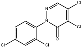 4,5-ジクロロ-2-(2,4-ジクロロフェニル)-3(2H)-ピリダジノン 化学構造式