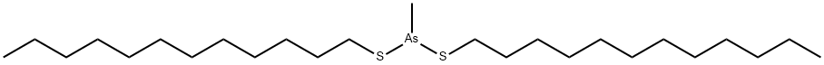 ビス(ドデシルチオ)(メチル)アルシン 化学構造式