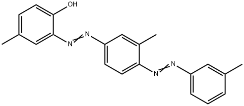(6E)-4-甲基-6-[[3-甲基-4-(3-甲基苯基)偶氮苯基]亚肼基]环己-2,4-二烯-1-酮 结构式