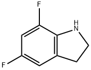 5,7-二氟-2,3-二氢-1H-吲哚 结构式