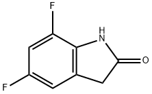 5,7-DIFLUORO-1,3-DIHYDRO-2H-INDOL-2-ONE
 化学構造式