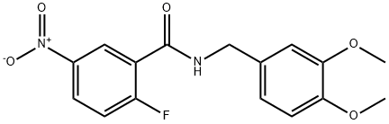 N-(3,4-DiMethoxybenzyl)-2-fluoro-5-nitrobenzaMide Struktur