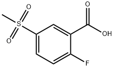 2-氟-5-甲烷磺酰基苯甲酸 结构式